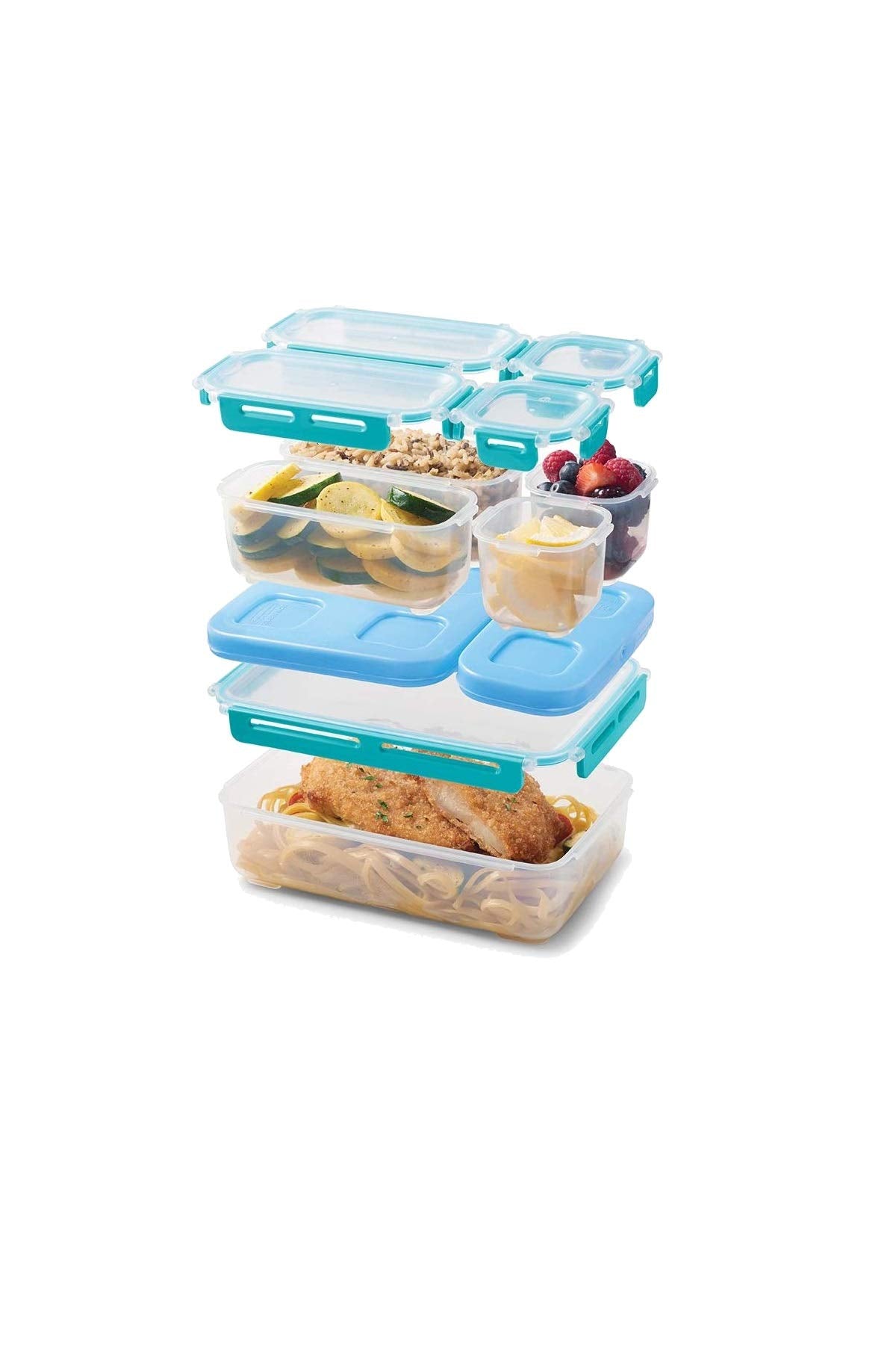 Rubbermaid LunchBlox Leak-Proof Entree Lunch Container Kit, Large, Blue