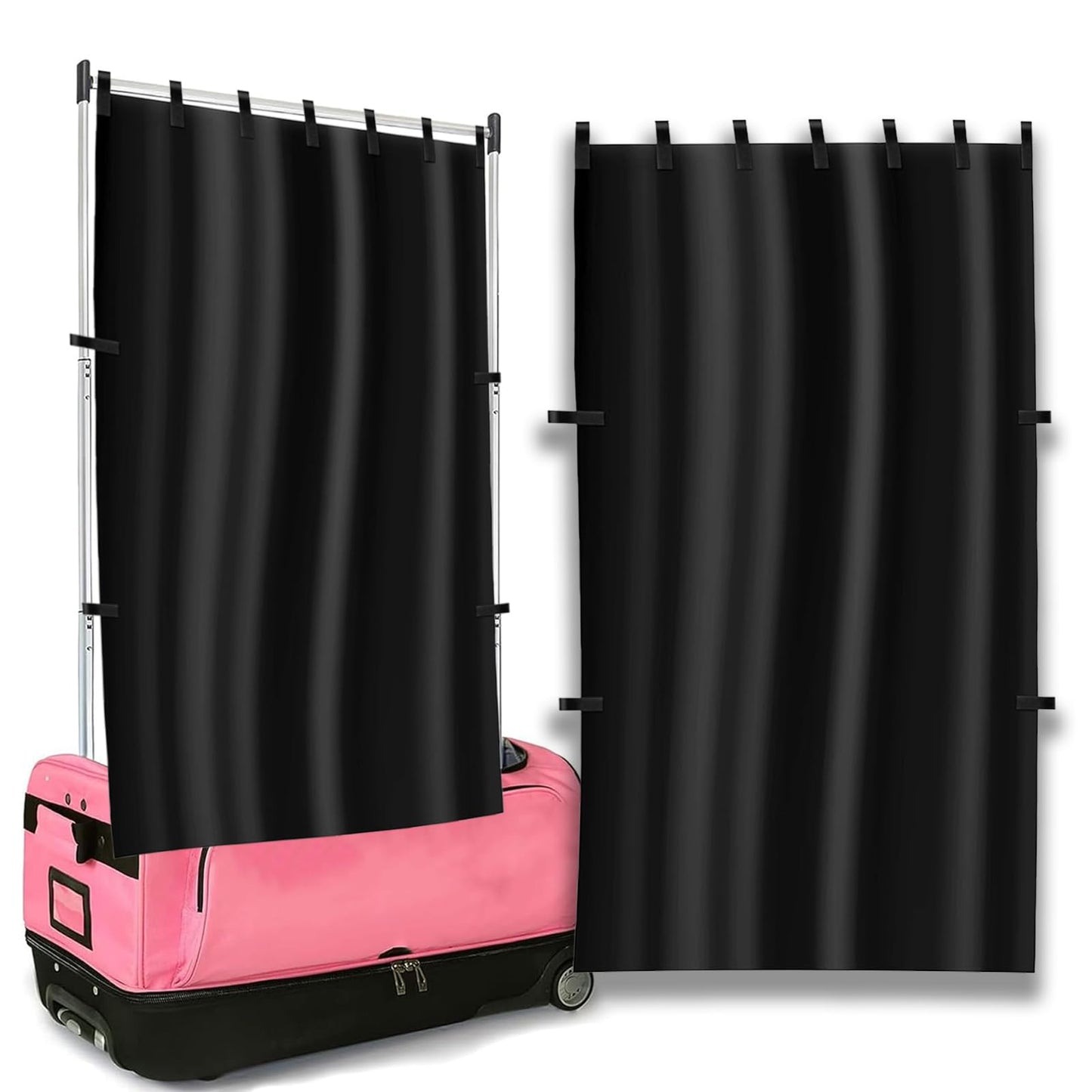 Privacy Curtain for Dance Bag with Rack,Portable Changing Room Privacy Curtain Without Rack Partition Screens for Dance Suitcase Rolling Dance Garment Bag Accessories (Black)
