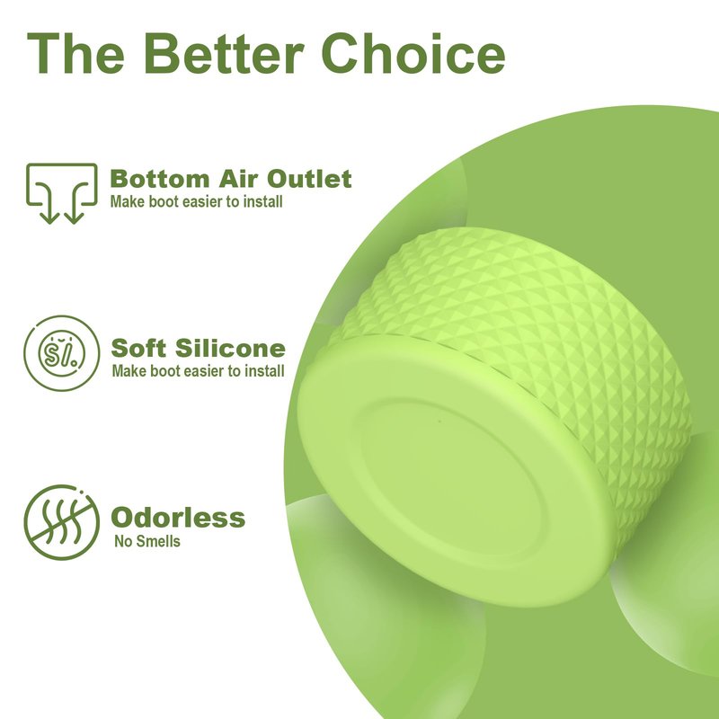 Alwenid 2PCS Silicone Water Bottle Boot for Owala 24 Oz, Anti-Slip Protective Sleeve Bottom Bumper Protector for FreeSip, Twist, and Flip Stainless Steel Water Bottles (Green)