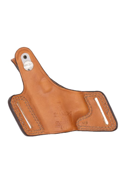 Bianchi 5 Black Widow Belt Slide Holster, Fits S&W K-Frame Model 19 2-4 in, Tan, Right Hand