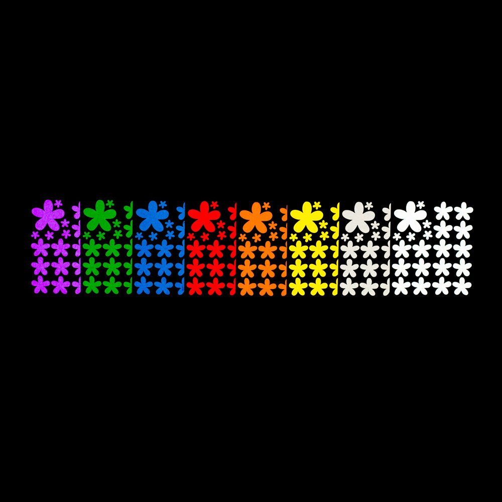 RydeSafe Reflective Decals - Flowers Kit (Violet)