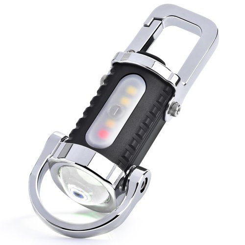 FULLIKES Keychain Flashlight (3 in 1), Portable Rechargeable Bright Keychain Flashlight, Cob Keychain Work Light with 7 Light Modes, 1500 Lumens Mini Keychain Lights for Emergencies