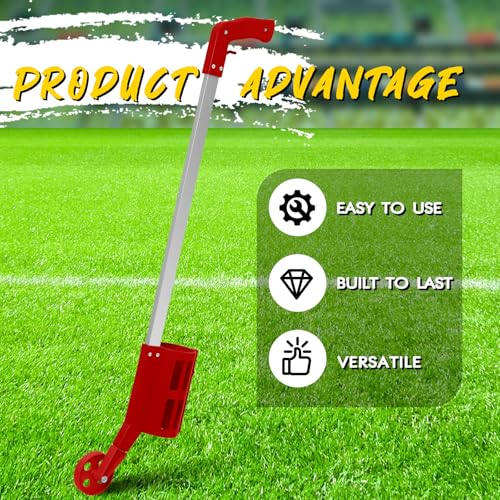 Wheeled Marking Wand for Line Paint - Red, 1 Count
