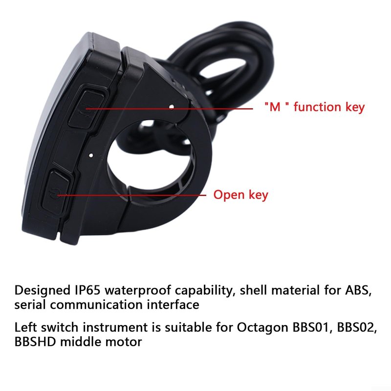 Electric Bike LCD Display, LCD Display Meter, DZ40 LCD Display E Bike Screen, E-Bike Display Meter Control Panel Electric Scooter Panel Screen for Electric Bikes