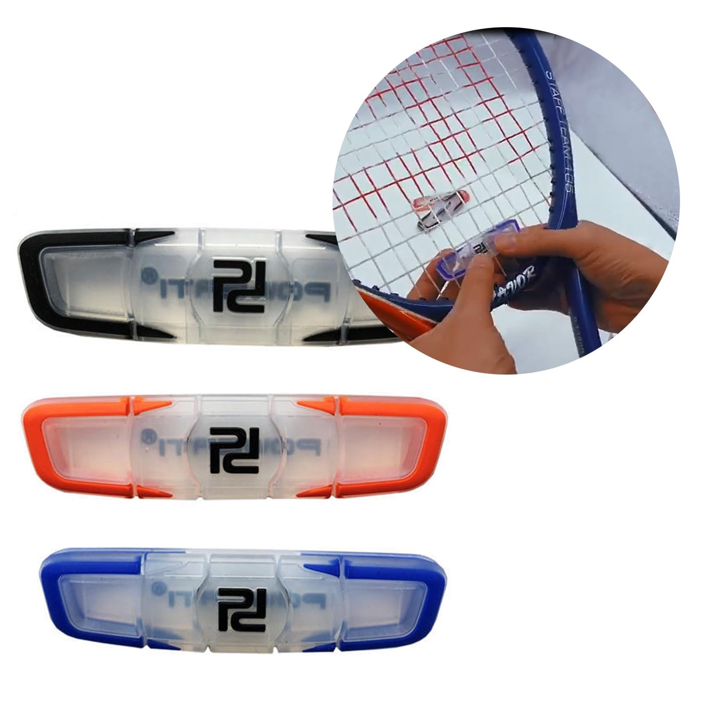 ZHIZHOUNEY Tennis Racket Shock Absorbers Dampeners Replacement Soft Silicone Racket Dampener for Racquetball Easy to Use Tennis Racket Shock Absorbers Tennis Accessory, Black