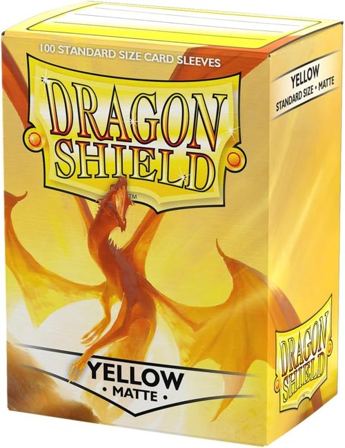 Dragon Shield | Matte Card Sleeves - 100 CT Standard Size | Smooth & Durable for TCGs | Yellow