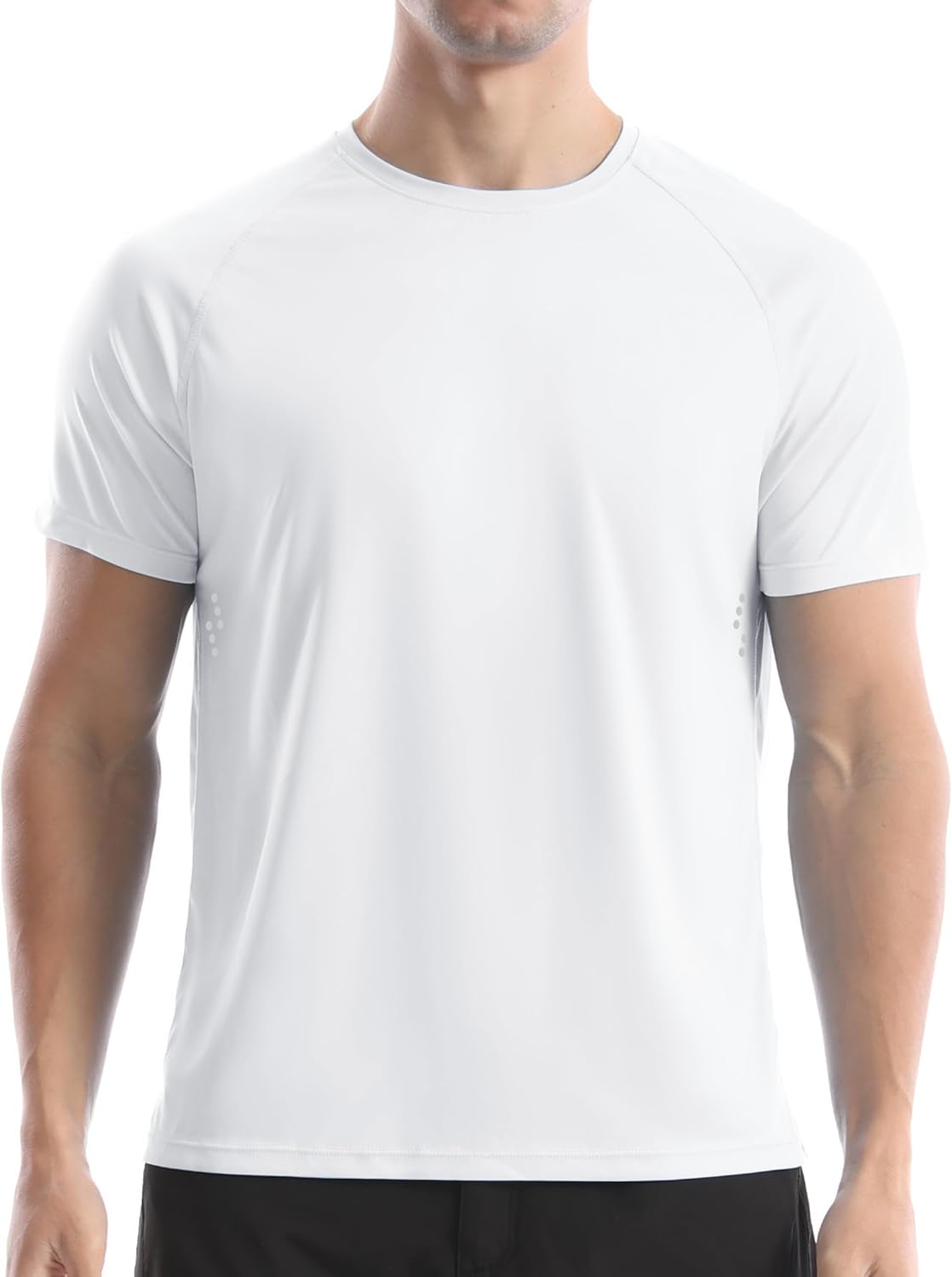 Skiennix Men's UPF 50+ Swim Shirt - Quick Dry Short Sleeve Rash Guard for Fishing & Surfing