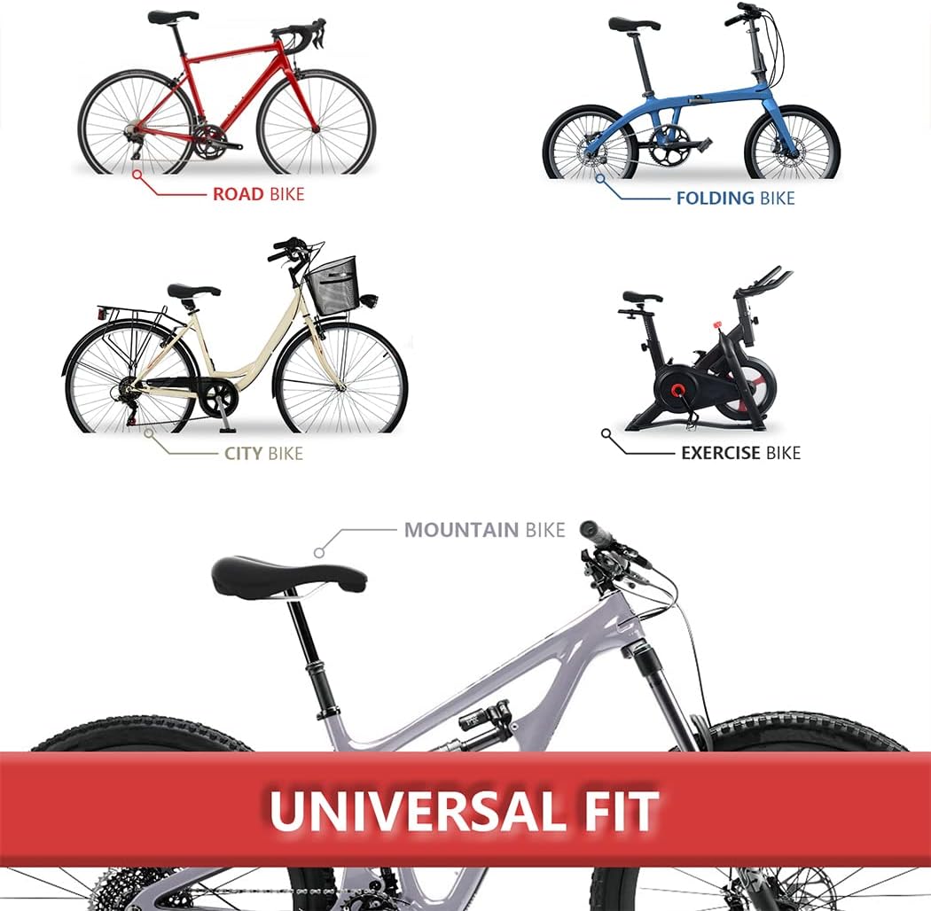 Skiennix Width Adjustable Bike Seat - Comfortable Prostate-Friendly Bicycle Saddle for All Bike Types