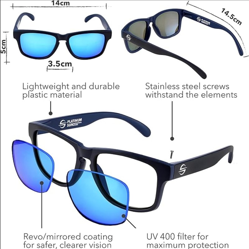 Platinum Sun Floating Polarized Sunglasses Men Women| REVO Mirror Coating & UV400 Sun Protection Polarized Sports Sunglasses