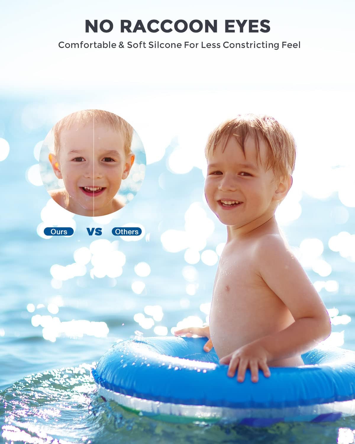 OMID Kids Swim Goggles - P2mini Polarized Design for Ages 6-14 | Comfortable Fit & Clear Vision