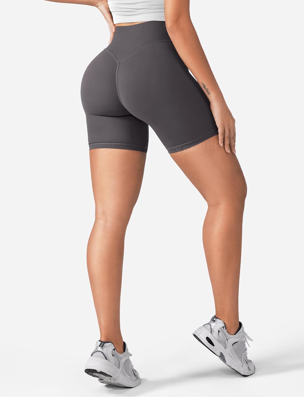 YEOREO Women's Biker Shorts - High Waist Tummy Control for Yoga & Running | 3.6", 4.5", 6" Sizes