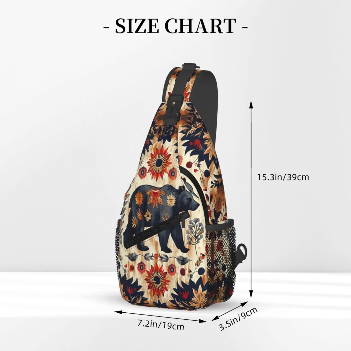 Jockphry Native American Indian Sling Backpack Chest Bag Crossbody Shoulder Bag Gym Cycling Travel Hiking Daypack For Men Women