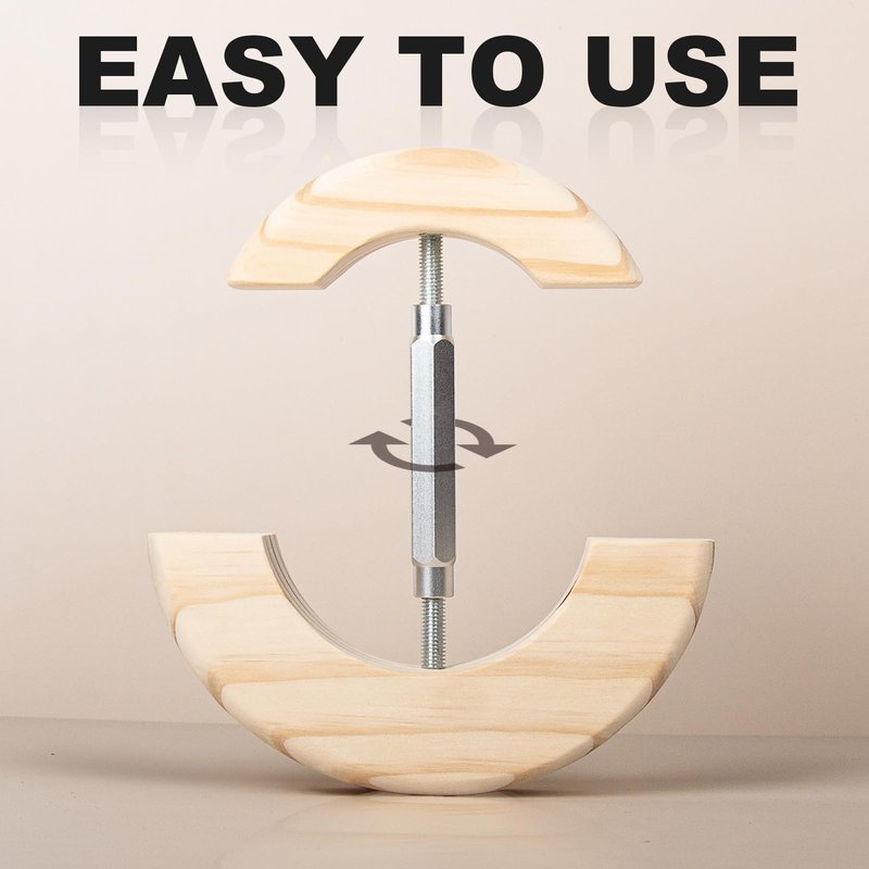 Tusirgre Hat Stretcher, Specifically Designed Hat Stretcher for Baseball Caps, Fitted Hats Jack for Hats Size 6 1/2 to 7 7/8, Fitted Ball Cap Jack, Solid Wood, Heavy Duty of Baseball Extender Widener