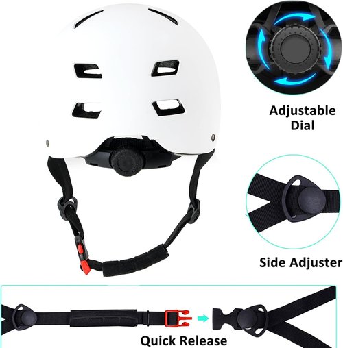 Bavilk Bike Helmet - Adjustable Multi-Sport Protection for Kids & Adults | 3 Sizes Available