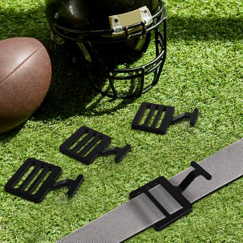 Fengone 12 Pack Shoulder Pad T Hooks 1 Inch Replacement Hooks for Football Pads Black 1"