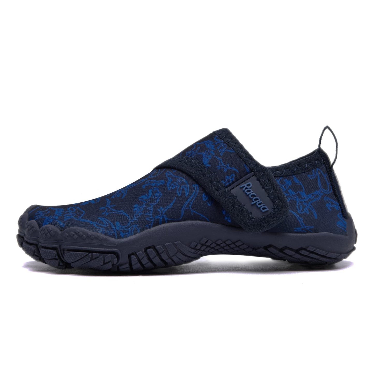Racqua Toddler Boys Slip-On Quick Dry Kids Water Shoes Non-Slip Swim Beach Sport Shoes Outdoor Water Park Aqua Shoes Cute Toddler Blue Dinosaur 8
