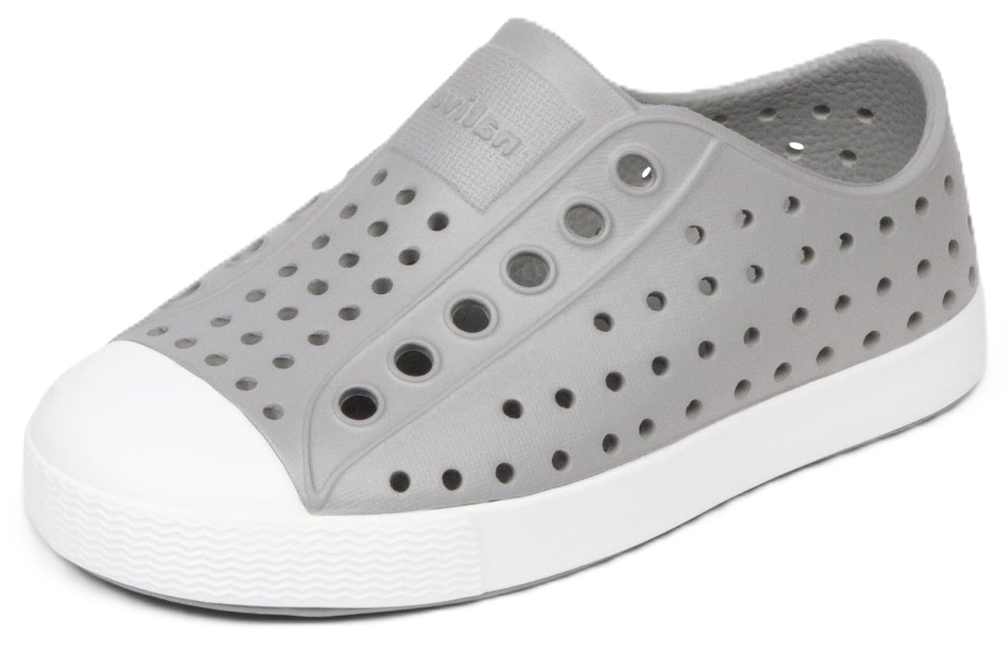 Native Shoes Unisex-Kids Jefferson Sneakers, Pigeon Grey/Shell White, 8 Toddler