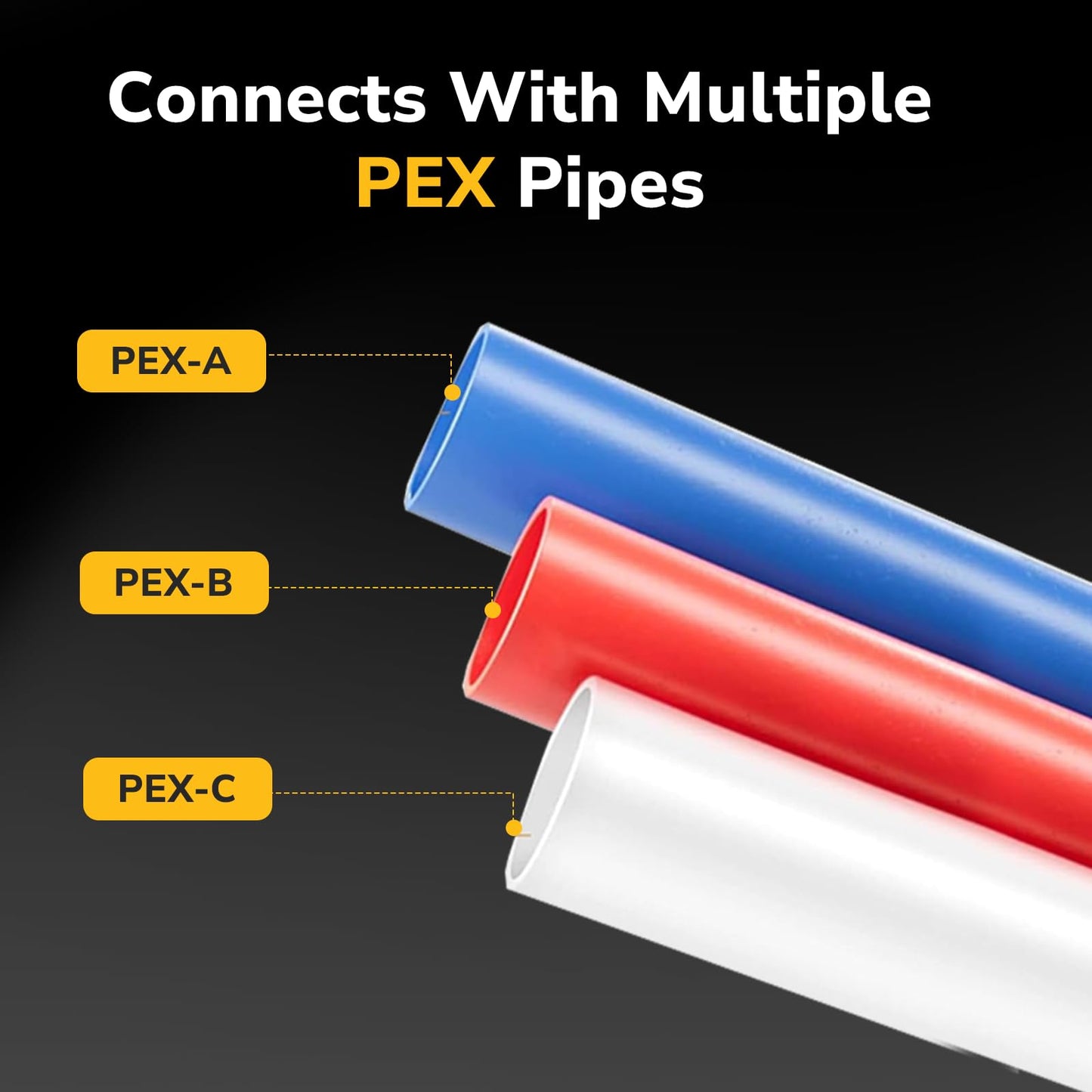 JUWO 1/2" Pex Coupling, 12 Pack Pex Fittings, NSF & UPC Certified, Heavy Duty Brass Crimp Fittings for Pipe Plumbing