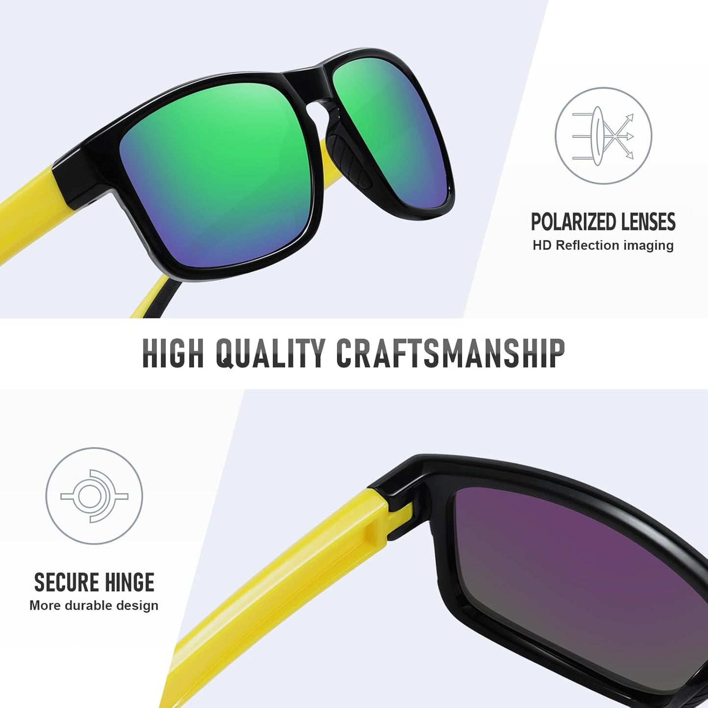 Skiennix Polarized Sports Sunglasses - UV Protection & Unbreakable Design for Men & Women | Ideal for Driving, Running, Fishing, Hiking