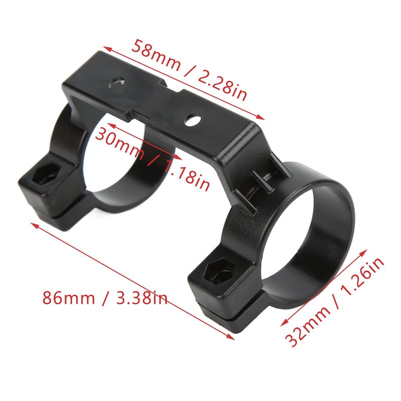 WQAPVHBG Electric Bike LCD Display Holder, 1.18x1.26x3.38in Electric Bicycle LCD Display Holder, Plastic Electric Bicycle System Display Bracket with 4 Screws and 2 Nuts Replacement for LCD3