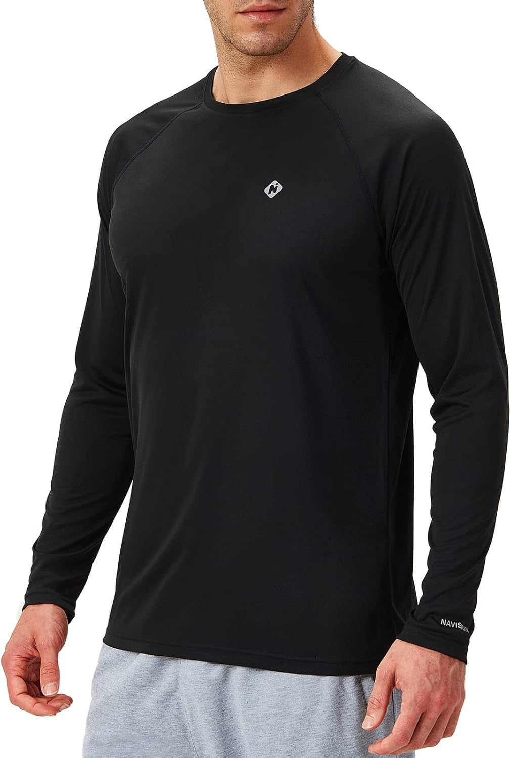 NAVISKIN Men's Rash Guard | UPF 50+ Sun Protection Long Sleeve Shirt | Quick Dry & Lightweight