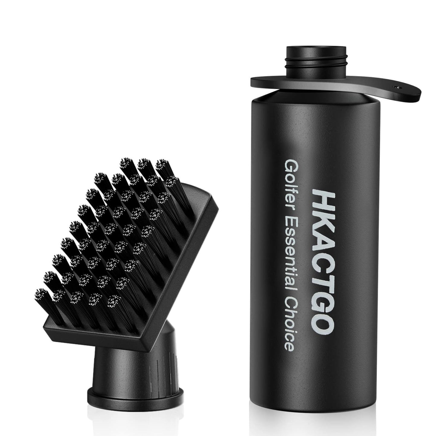 HKACTGO Golf Club Brush Cleaner with Clip and Squeeze Bottle 7.5 Inches Holds 4 Ounces Perfect for Keeping Your Golf Clubs Clean Durable and Portable Golf Accessories