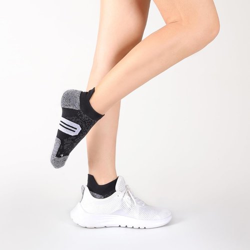 BUDERMMY Women's Ankle Compression Socks - Arch Support & Cushion for Athletic Workouts | 5 Pairs