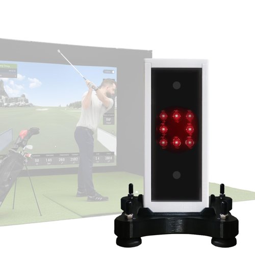 Leveling Stand with Protective Shield for Square Golf Launch Monitor | Heat-Resistant & All-in-One Simulator Case (Indoor/Outdoor Use)