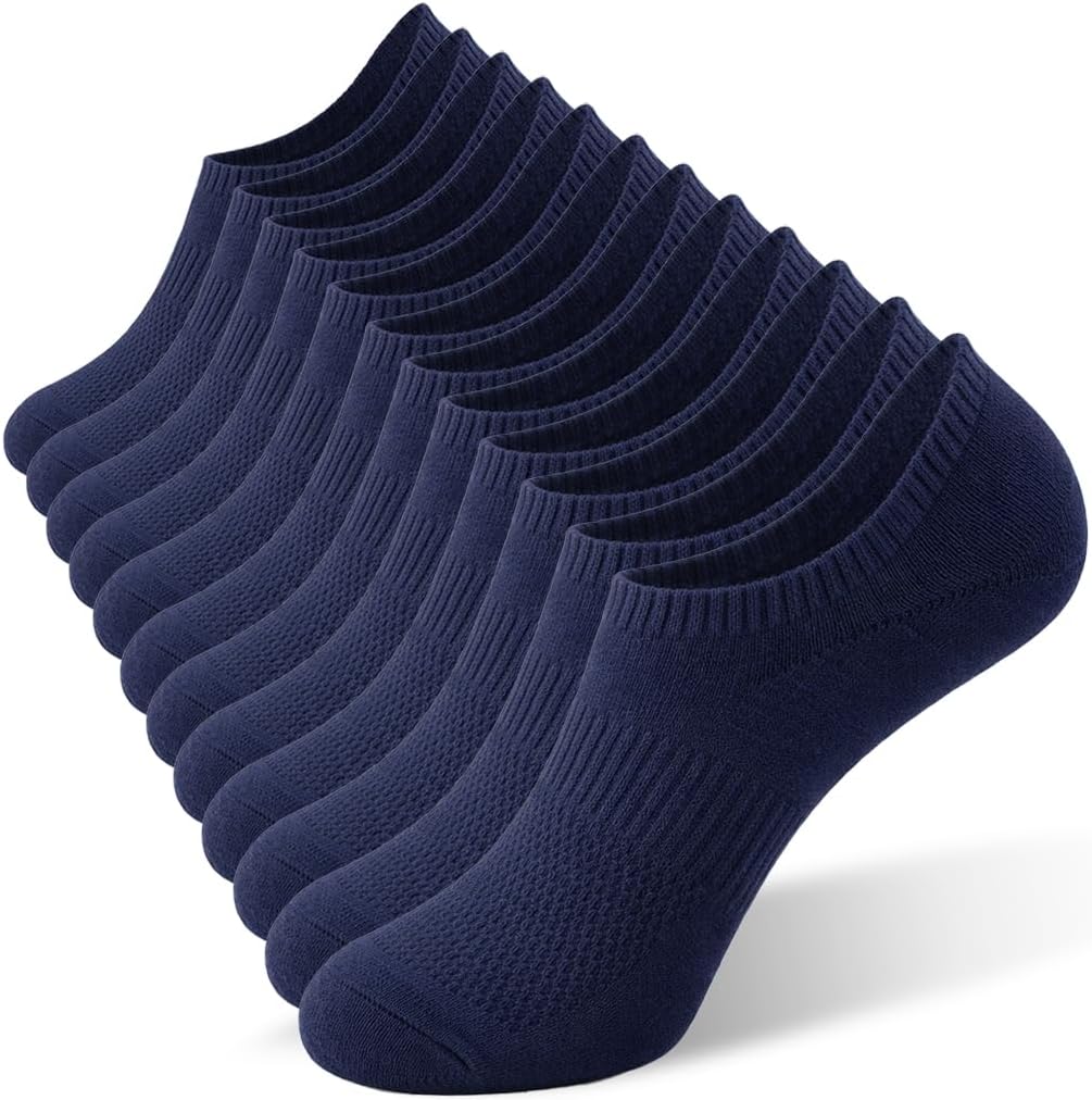 ACCFOD No Show Socks for Women - Cotton Thin Low Cut Non-Slip Invisible Liner - 6 Pairs
