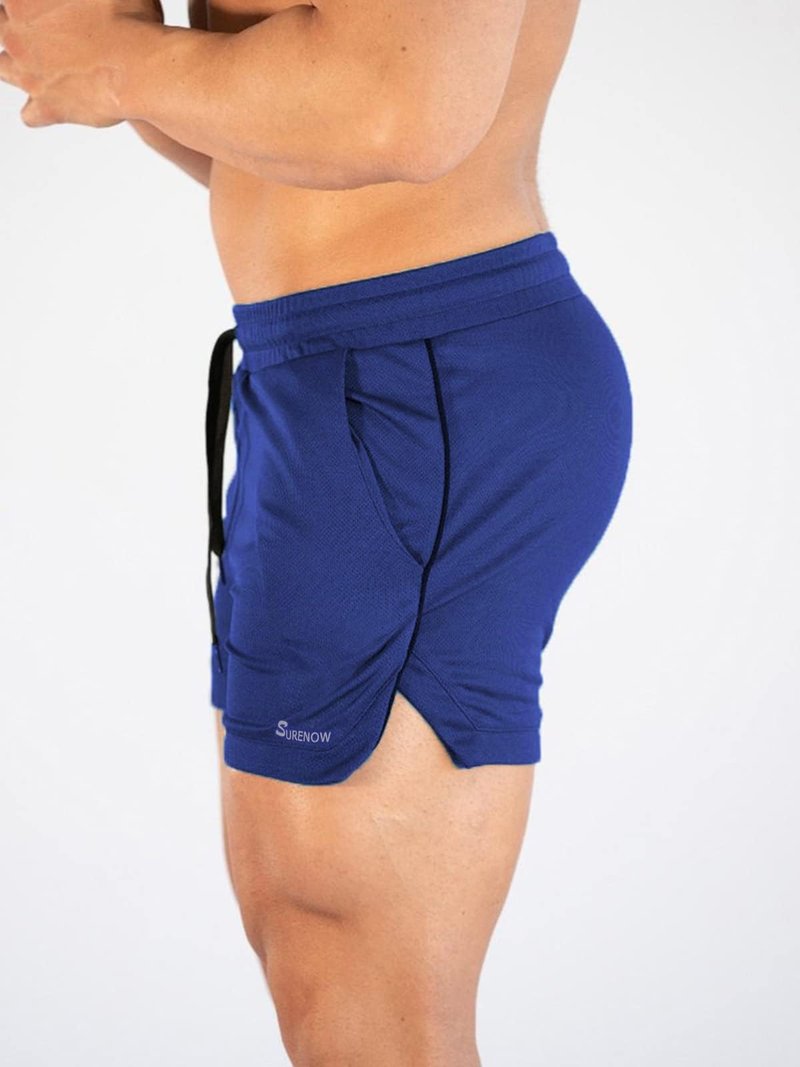 Surenow 3 Pack Mens Running Gym Shorts Quick Dry Workout Lightweight Shorts 3 Inch Breathable Athletic Shorts with Pockets