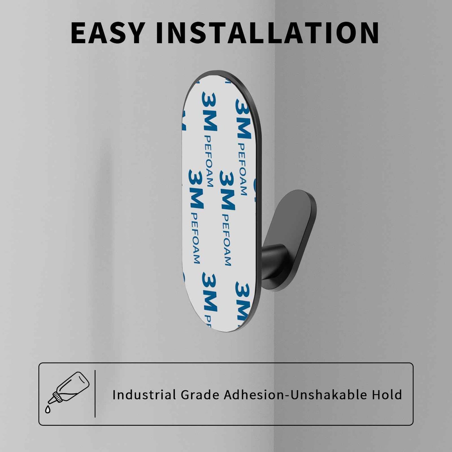 WZRUA Adhesive Towel Hooks for Bathrooms 4 Pack Matte Black Stainless Steel and Zinc Alloy Sticky Wall Hooks for Hanging Heavy Duty Self Adhesive Robe Shower Hanger for Kitchen, Closet, Cabinet, Door