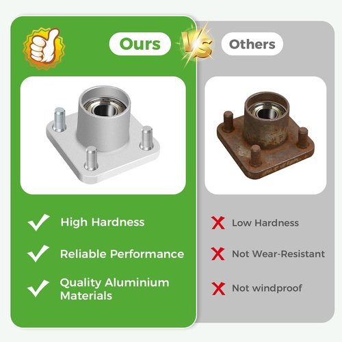 10L0L Golf Cart Front Wheel Hub Assembly for EZGO RXV 2008-up Gas & Electric, with Bearing & Cap, OEM# 609603 600001 Set of 2