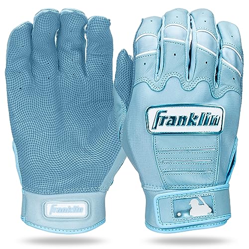 Franklin CFX Pro MLB Batting Gloves - Youth & Adult, Carolina Blue/White, Large