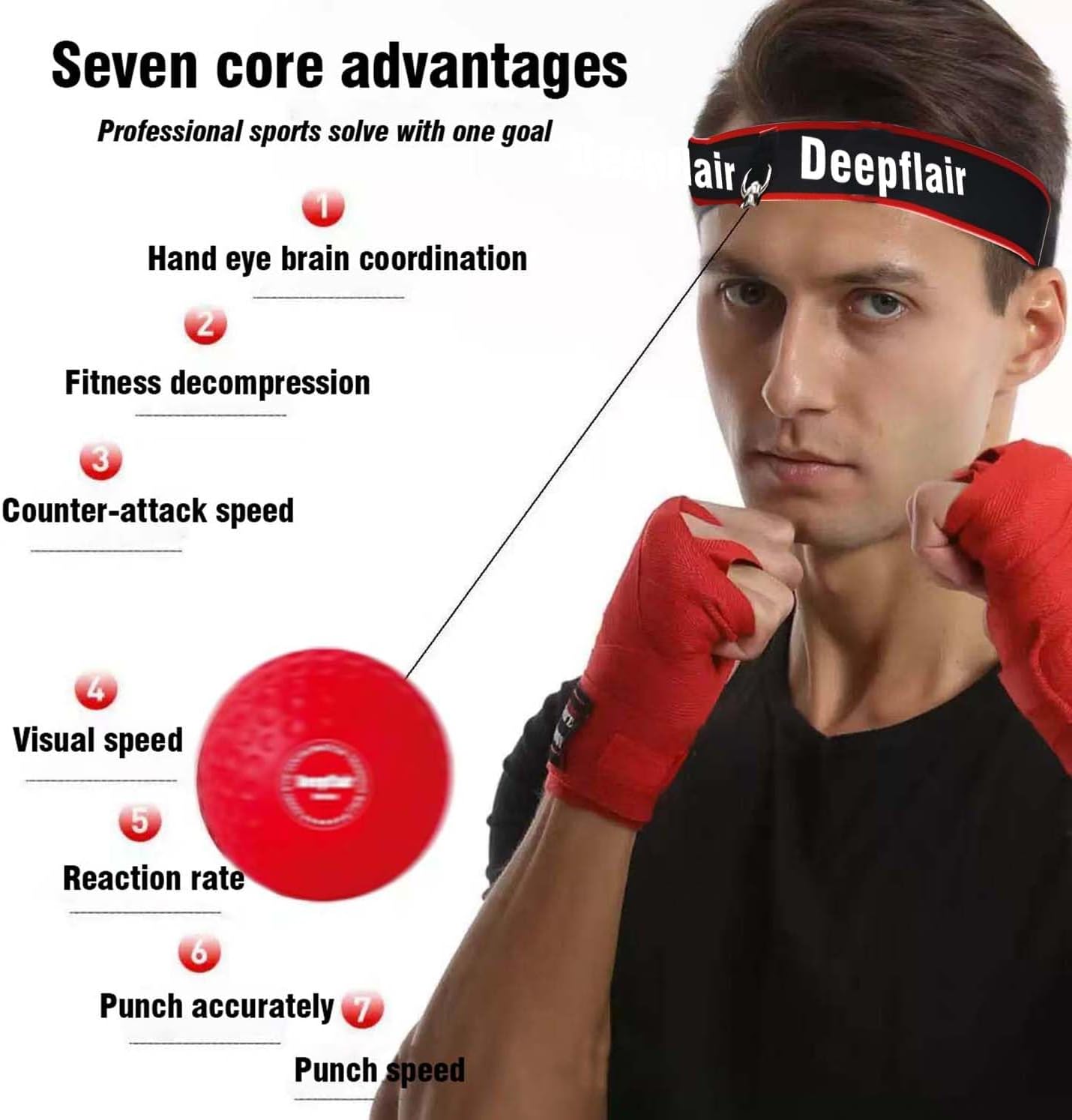 Skiennix Boxing Reflex Balls Set - Adjustable Headband for Enhanced Speed & Hand-Eye Coordination | 4 Pieces