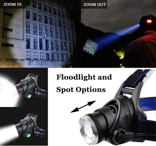 GaiGaiMall 3000 Lumen Headlamp Flashlight 3 Modes Waterproof Led Head Lamp Headlight with AAA Batteries, (1-Pack)