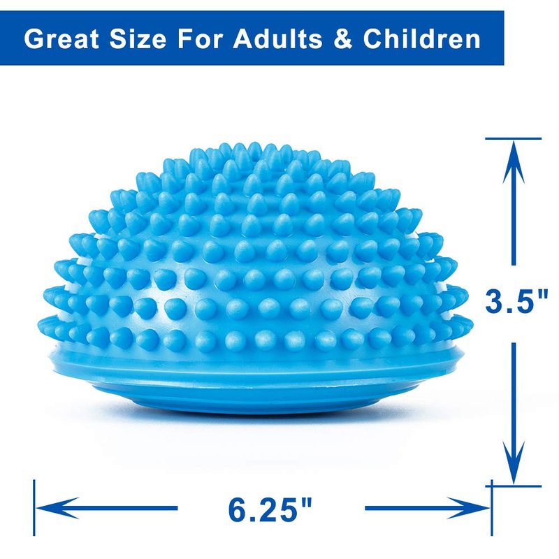 StrongTek Hedgehog Balance Pod Kit - Set of 4 Balance Pods and 1 Wobble Cushion for Core Strength, Agility, and Stability Training, Includes Air Pump, Ideal for Physical Therapy, Rehabilitation