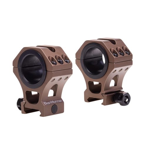 WestHunter Optics Precision 21 mm Picatinny Scope Rings, 1 Inch 30 mm 34 mm Tactical Scope Mount | Brown