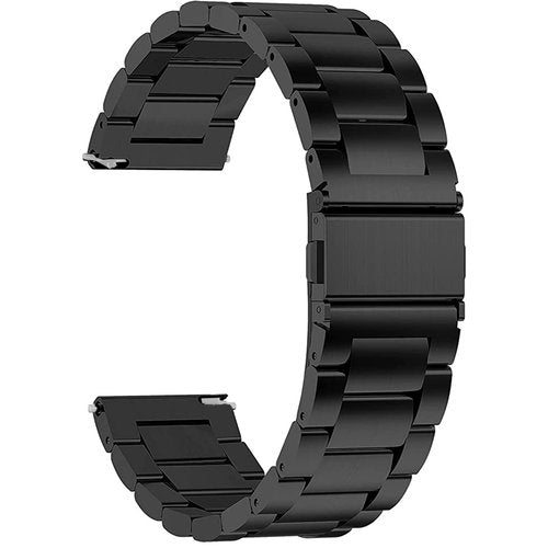 Lamshaw Compatible for Amzhero Fitness Tracker Band, 16mm Quick Release Stainless Steel Metal Replacement Straps Compatible for Amzhero D26 1.47 Inches Fitness Tracker (Black)