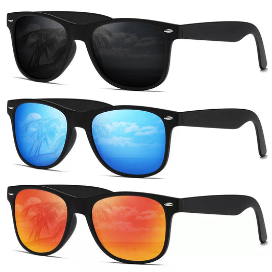 DEMIKOS Sunglasses Men Polarized Sunglasses for Mens Womens Retro Mirror Lens for Driving Fishing UV Protection