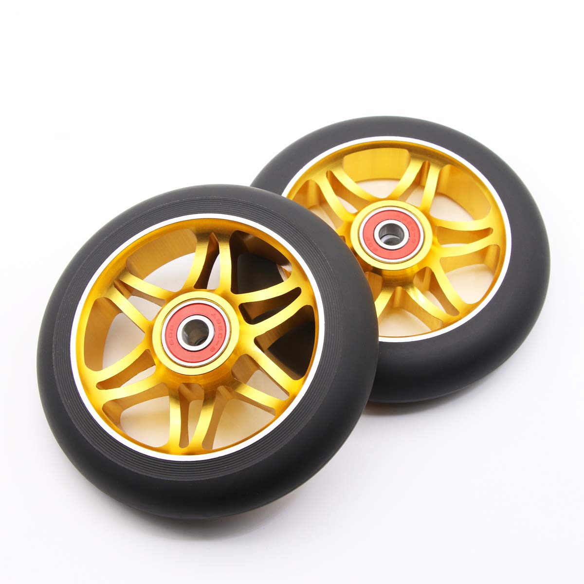 Z-FIRST 2Pcs 110mm Pro Scooter Wheels with ABEC 9 Bearings Fit for MGP/Razor/Lucky Envy/Vokul Pro Scooters Replacement Wheels