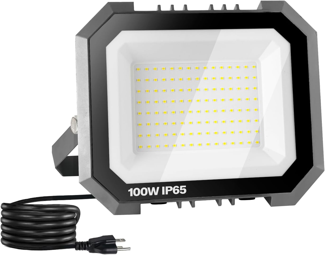 100W LED Flood Lights Outdoor - 2 Pack, 10000LM Super Bright, IP65 Waterproof for Garage, Yard & Garden