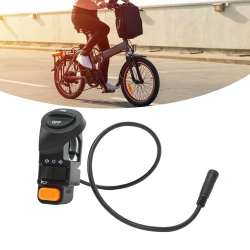 Topyond Electric Bike Turn Light Switch, ABS Waterproof Handlebar Mount Easy Installation for Electric Scooter