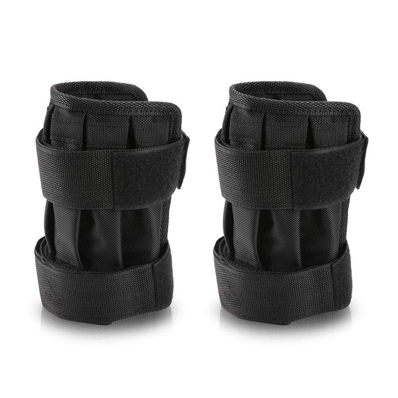 Weighted Wrist and Ankle Bands, 1 Pair Adjustable Ankle Wrist Weight Straps, Leg Arm Hand Cuff Weights with Empty Pocket for Steel Plates(Not Included) Maximum 11lbs, Training