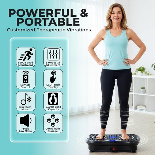 Beltwell® Vibration Plate Exercise Machine - Full Body Shaker for Weight Loss & Lymphatic Drainage | Bluetooth & LED Display