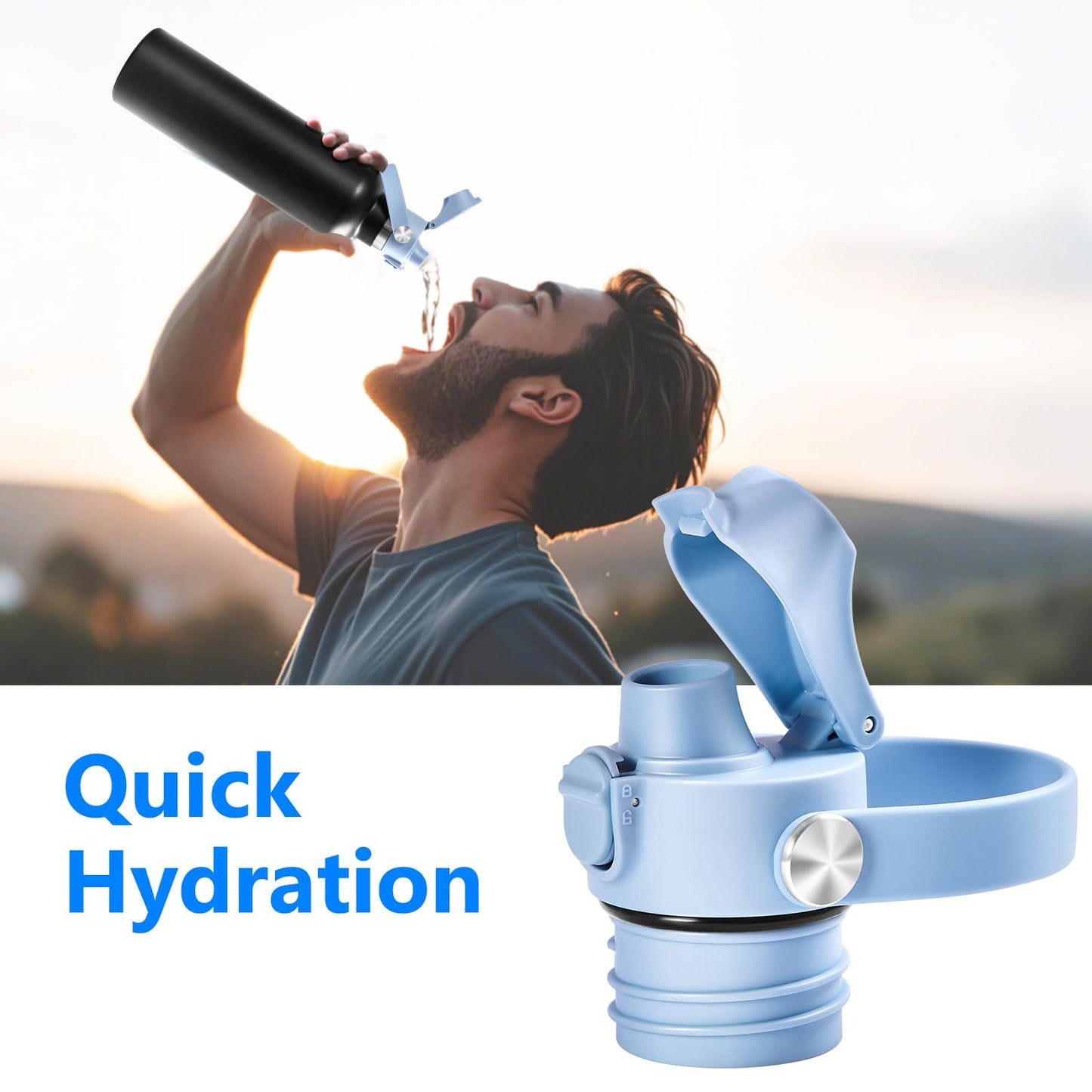 Flip Lid for Hydroflask Standard Mouth, Replacement for Hydro Flask Lid