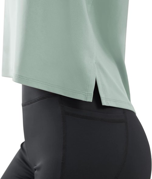 JOYSPELS Ice Silk Crop Tank Top - Cool-Dry Sleeveless Yoga Shirt for Women | Loose Fit Design