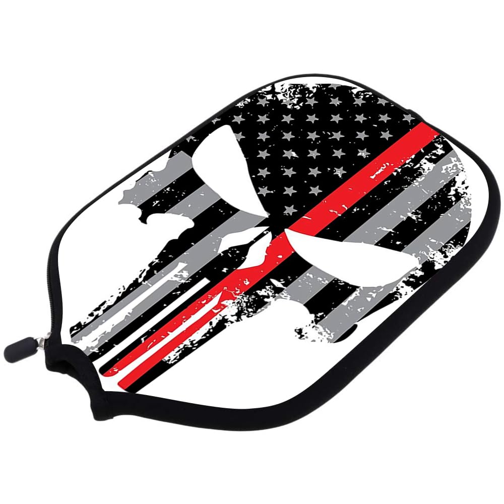 TREGAUSI American Flag Pickleball Protection - Personalized Fabric Cover Paddle Case, Fits Most Paddles