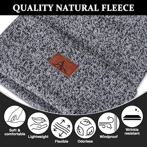 Mens Initial Beanie - Knitted Winter Skull Cap - CA River Plate Black/White