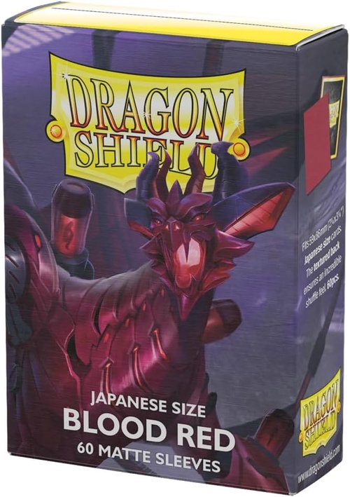 Dragon Shield | Matte Card Sleeves - 60 CT Smooth & Tough TCG Protection | Blood Red - Compatible with Yu-Gi-Oh, Naruto, Cardfight & Vanguard