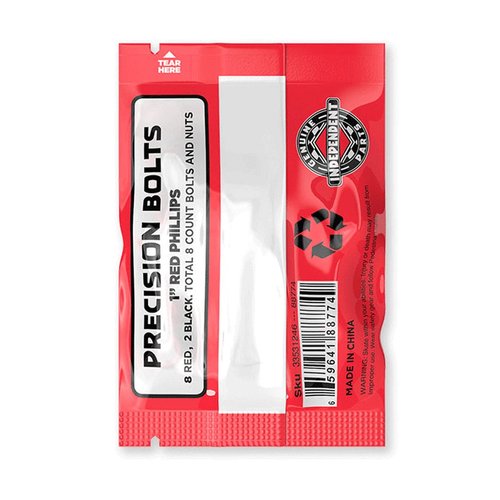 INDEPENDENT Trucks Skateboard Hardware 1" Black/Red + Tool + Red Indy Risers